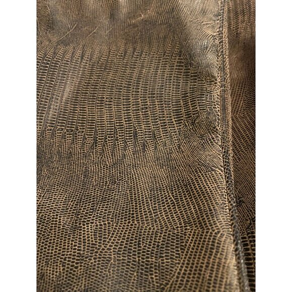 Set Of 2 Faux Leather Reptile Print Pillow Covers, Mystic Valley Traders - Picture 4 of 8